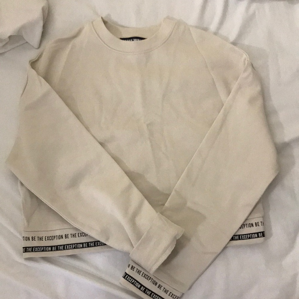 Cropped sweat shirt